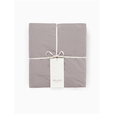 Простыня на резинке 1.5-спальная SL Home Cotton, 140×200+30 см, серая, жатый хлопок