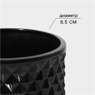 Икорница Доляна «Малифисента», 130 мл, 8.5×10 см, стекло, чёрная