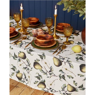 Скатерть Этель «Груши» 149×220 см, 100% хлопок, саржа 190 г/м²
