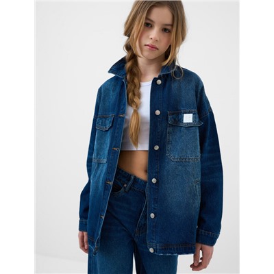 Куртка текстильная джинсовая для девочек