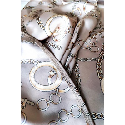 Юбка шелк 3203 (Цепи бежевые)