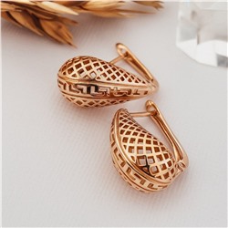 Серьги ажурные капли "Дубайское золото", арт.313.240