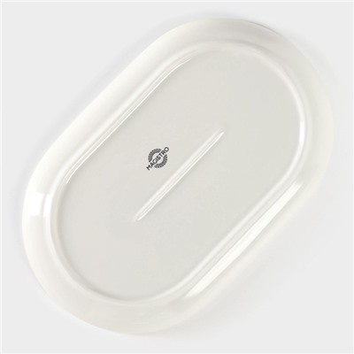 Блюдо фарфоровое овальное Magistro Ocean, 25×16×2.4 см, цвет синий