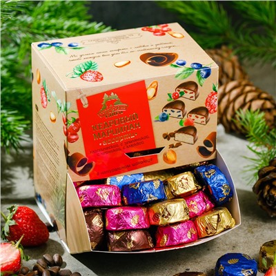 Кедровый марципан АССОРТИ / шоу-бокс / 700 гр / ТМ Территория Тайги