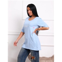 Футболка с надписью Love, Арт. 801 (Голубой)