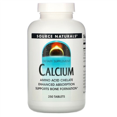 Source Naturals, кальций, 250 таблеток