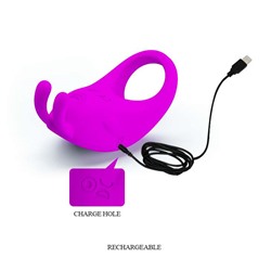 Лиловое эрекционное кольцо с вибрацией Rabbit Vibrator