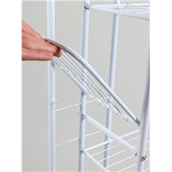 Подставка для цветов Greengo, 4 полки, 43×22×82 см, напольная, металл, белая