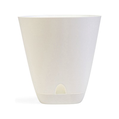 Горшок для цветов «Гранд», 15 л, d=29.5 см, h=31 см, пластиковый, с прикорневым поливом, белый