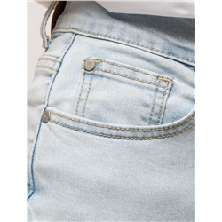 Укороченные джинсы из эластичного денима