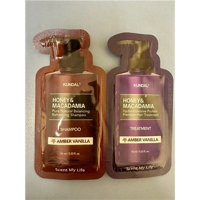 Kundal Пробник Шампунь + маска Ваниль Honey&Macadamia