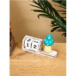 Календарь настольный «Грибок», 13×3.5×9 см, дерево, бело-зелёный