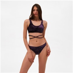 Купальник раздельный с завязками женский MINAKU, фиолетовый, размер 48