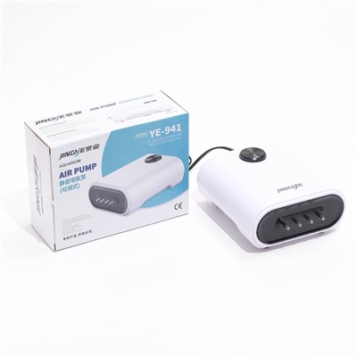 Компрессор воздушный JINGYE YE-941, бесшумный, регулируемый, 4×3 л/мин, 8 Вт