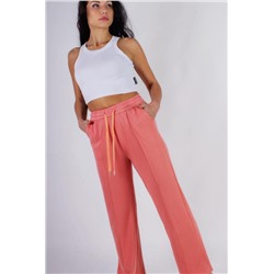 Трикотажные брюки со стрелкой, на резинке (Розовый)