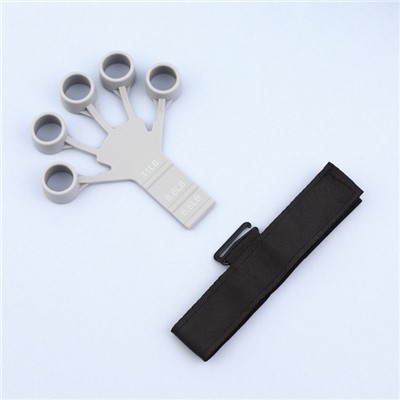 Массажёр для разработки рук и пальцев, с манжетом, 8×14×2.8 см, серый