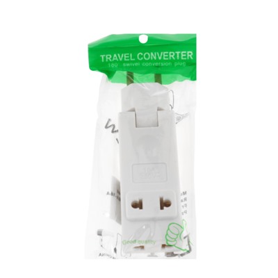 Тройник плоский, поворотный, 4 розетки, 10А, без з/к, белый