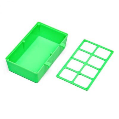 Кормушка для кормления с защитой на 8 ячеек 16.9×8.9×4.4 см, зелёная