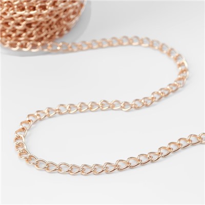 Цепочка для сумки, железная, 5×7 мм, 10±0.5 м, цвет золотой