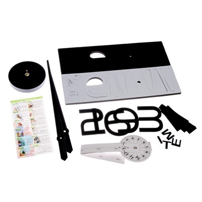 Часы настенные интерьерные большие, 3d «Кавалье», плавный ход, наклейка, d=120 см, чёрные