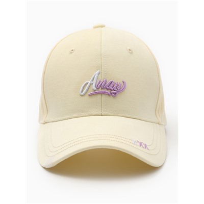 Кепка женская MINAKU, светло-жёлтая, размер 58, хлопок 100%