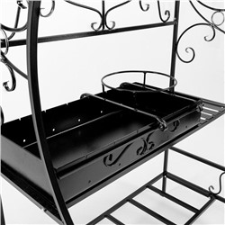 Мангал «Классика», 120×210×40 см, с подставкой под казан, с крышей-навесом