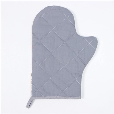 Варежка-прихватка новогодняя «Этель. Звери в городе» 20×28 см, 100% хлопок, ватин 250 г/м²