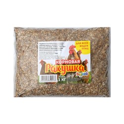 Минеральная подкормка «Ракушка» для птиц, п/э пакет, 1 кг