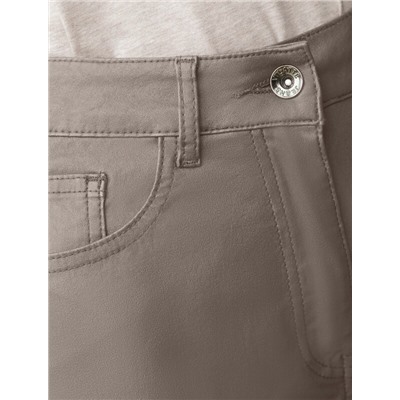 Брюки слим из эластичного хлопка с покрытием под кожу