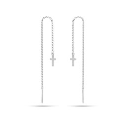 Серьги из серебра без вставки, Ю-28037р