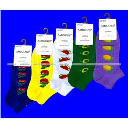 AMIGOBS носки женские укороченные цветные "Фрукты" арт. 1064