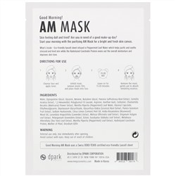 Meg Cosmetics, Good Morning AM Mask, 1 Sheet, 0.84 fl oz (25 ml)