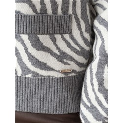 Жакет жаккардовой вязки с кашемиром