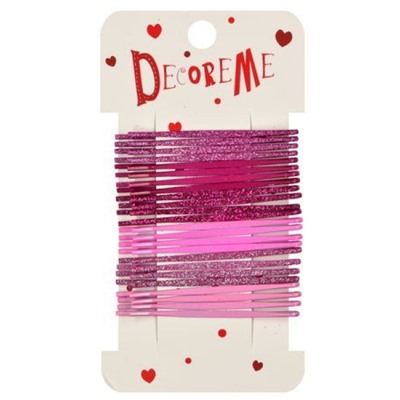 Набор невидимок для волос 6,3 см 24 шт 6 цветов 2-719/70 DecoreMe