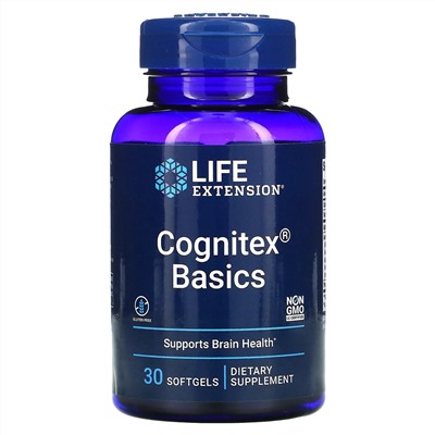 Life Extension, Cognitex Basics, 30 мягких желатиновых капсул