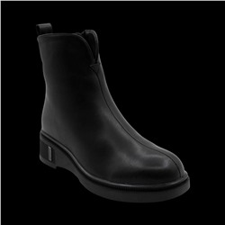 Ботинки из натуральной кожи на меху KY-63-028 черные