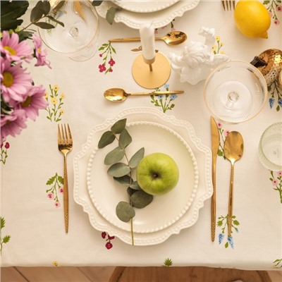 Скатерть «Этель. Цветочек», 146×220±2 см, саржа 190 г/м², 100% хлопок