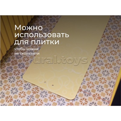 Коврик резиновый для ванны антискользящий 35 x 76см, медовый