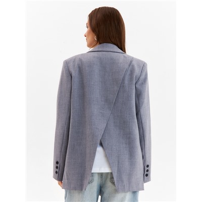 Пиджак женский с разрезом на спине MIST, размер 48-50, серый