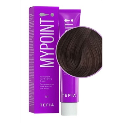 TEFIA Mypoint 6.81 Гель-краска для волос тон в тон / Темный блондин коричнево-пепельный, безаммиачная, 60 мл KRISTALLER, 1108808