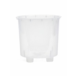 Кашпо для цветов Desert, 2.3 л, d=15.7 см, h=15.2 см, пластиковое, со вставкой, прозрачное