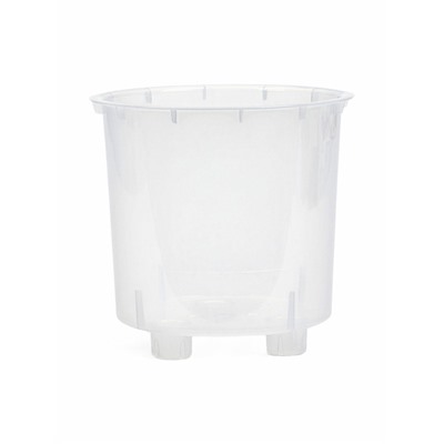 Кашпо для цветов Desert, 2.3 л, d=15.7 см, h=15.2 см, пластиковое, со вставкой, прозрачное