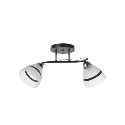 Люстра потолочная BayerLux «Лайма», 2хЕ27, 40 Вт, черно-хромовый, 50×15×24 см