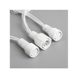 Гирлянда «Водопад» 2×6 м, IP44, УМС, белая нить, 1500 LED, свечение белое, 8 режимов, 220 В