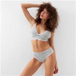 Комплект нижнего белья женский (топ, трусы) Collorista, серый, размер 46-48