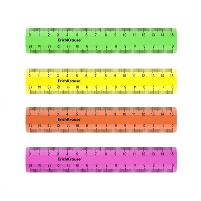 Линейка пластиковая 15 см Neon 52997 ассорти ErichKrause