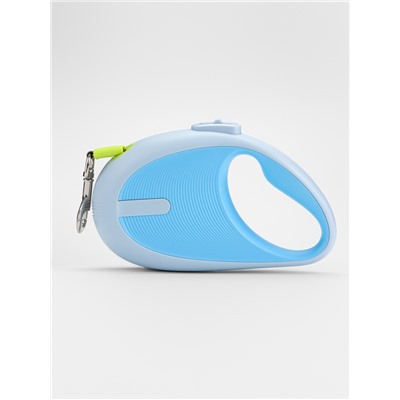 Рулетка - поводок для собак, лента 3 метра, голубая