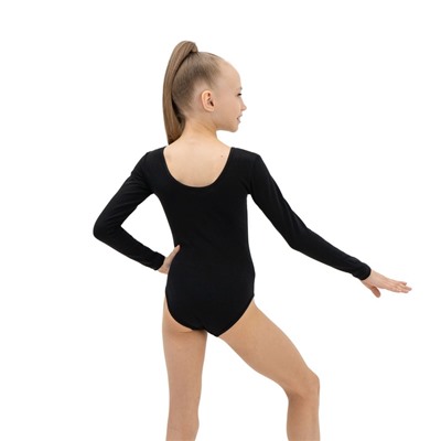 УЦЕНКА Купальник для гимнастики и танцев Grace Dance, р. 28, чёрный