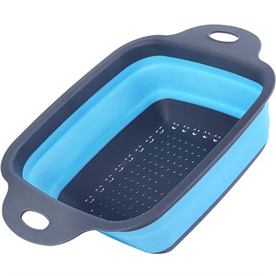 31490-2 Дуршлаг силикон с ручками, СИНИЙ.MB (х60)