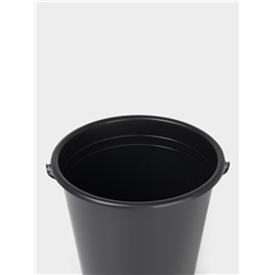Ведро с крышкой «Дачное», 10 л, d=30 см, h=25.5 см, чёрное